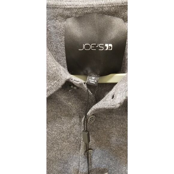 NWT Joe's Jeans Men's Gray Polo Sweater Size Medium - Picture 2 of 9